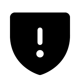 Shield Warning Fill Smiley – Icons