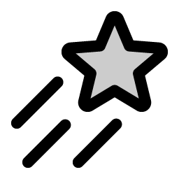 Shooting Star Duotone Smiley – Icons