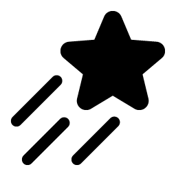 Shooting Star Fill Smiley – Icons
