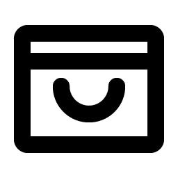 Shopping Bag Open Bold Smiley – Icons