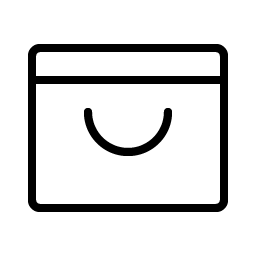 Shopping Bag Open Thin Smiley – Icons