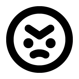 Smiley Angry Bold Smiley – Icons