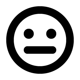Smiley Meh Bold Smiley – Icons