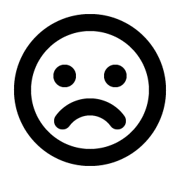 Smiley Sad Bold Smiley – Icons