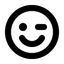 Smiley Wink Bold Smiley – Icons