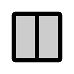 Square Split Horizontal Duotone Smiley – Icons