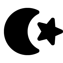 Star And Crescent Fill Smiley – Icons