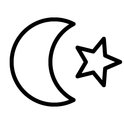 Star And Crescent Thin Smiley – Icons
