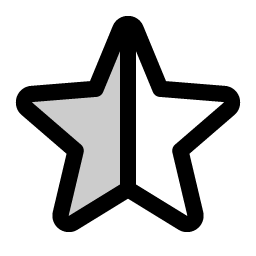 Star Half Duotone Smiley – Icons