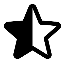 Star Half Fill Smiley – Icons