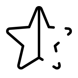Star Half Thin Smiley – Icons