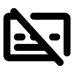 Subtitles Slash Bold Smiley – Icons