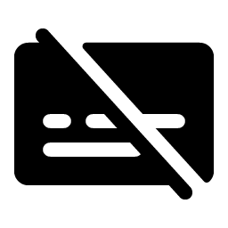 Subtitles Slash Fill Smiley – Icons
