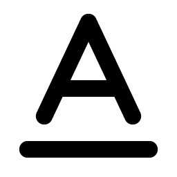 Text A Underline Bold Smiley – Icons