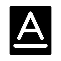 Text A Underline Fill Smiley – Icons