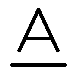Text A Underline Light Smiley – Icons