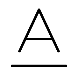 Text A Underline Thin Smiley – Icons