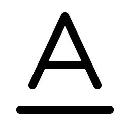 Text A Underline Smiley – Icons