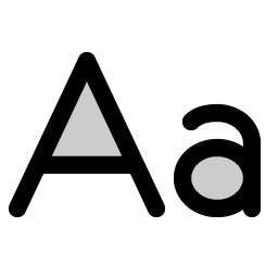 Text Aa Duotone Smiley – Icons