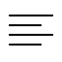 Text Align Left Thin Smiley – Icons
