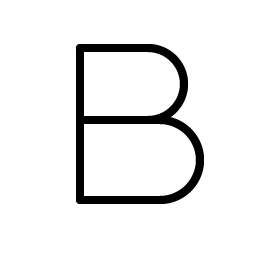 Text B Thin Smiley – Icons
