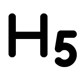 Text H Five Bold Smiley – Icons