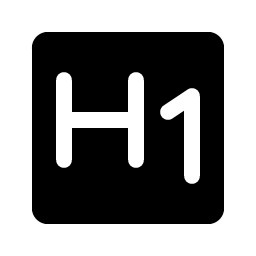 Text H One Fill Smiley – Icons