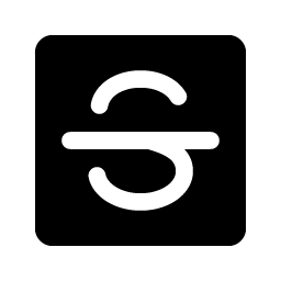Text Strikethrough Fill Smiley – Icons