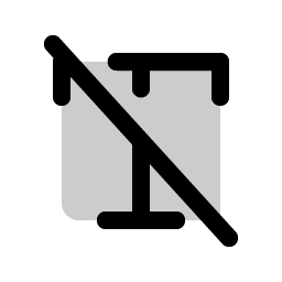 Text T Slash Duotone Smiley – Icons