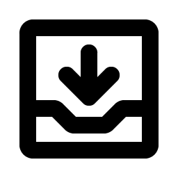 Tray Arrow Down Bold Smiley – Icons