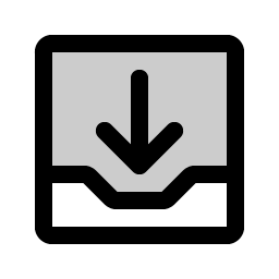 Tray Arrow Down Duotone Smiley – Icons