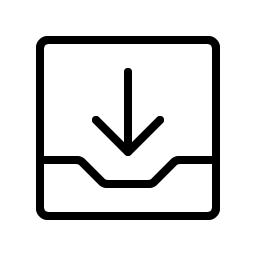 Tray Arrow Down Thin Smiley – Icons