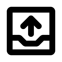 Tray Arrow Up Bold Smiley – Icons