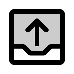 Tray Arrow Up Duotone Smiley – Icons