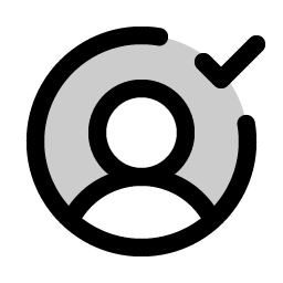 User Circle Check Duotone Smiley – Icons