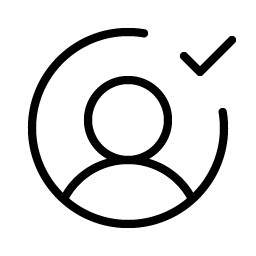 User Circle Check Thin Smiley – Icons
