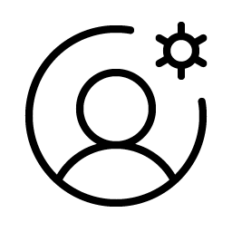 User Circle Gear Thin Smiley – Icons