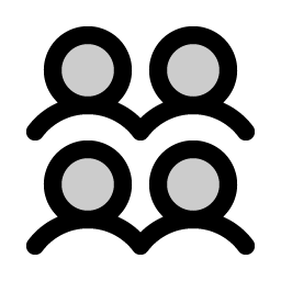 Users Four Duotone Smiley – Icons