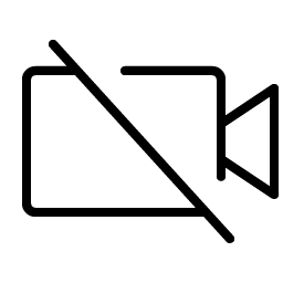 Video Camera Slash Thin Smiley – Icons
