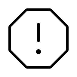 Warning Octagon Thin Smiley – Icons