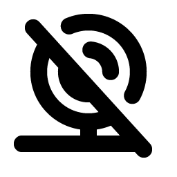 Webcam Slash Bold Smiley – Icons