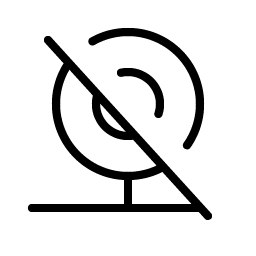 Webcam Slash Thin Smiley – Icons