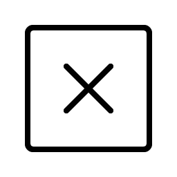 X Square Thin Smiley – Icons