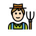 1F468 1F3FB 200D 1F33E Smiley – OpenMoji