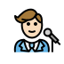 1F468 1F3FB 200D 1F3A4 Smiley – OpenMoji