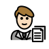 1F468 1F3FB 200D 1F4BC Smiley – OpenMoji