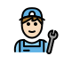 1F468 1F3FB 200D 1F527 Smiley – OpenMoji