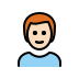 1F468 1F3FB 200D 1F9B0 Smiley – OpenMoji
