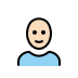1F468 1F3FB 200D 1F9B2 Smiley – OpenMoji