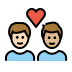1F468 1F3FB 200D 2764 FE0F 200D 1F468 1F3FC Smiley – OpenMoji
